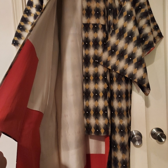 Vintage 30's - 40's geometric Art Deco silk kimono from Japan - Picture 12 of 16